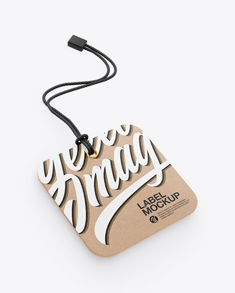 Kraft Square Label With Rope Mockup - Half Side View - Kraft+Paper+Label+With+Rope+Mockup+-+Half+Side+View+-+Kraft+Paper+Food+Bag+Mockup+-+Kraft+Paper+...