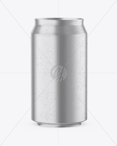 Metallic Can with Condensation Mockup