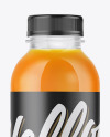 Clear Bottle with Carrot Juice Mockup