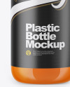 Clear Bottle with Carrot Juice Mockup