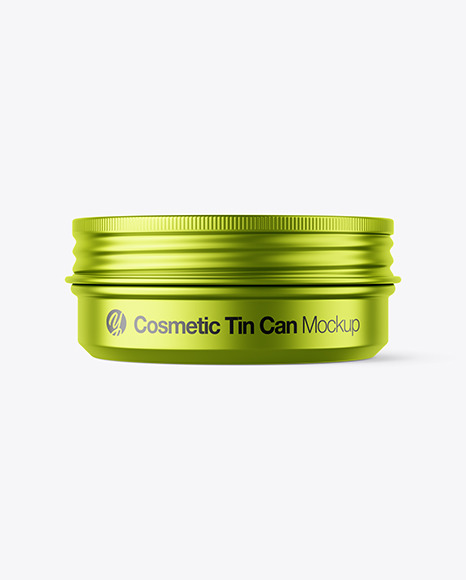 60g Matte Metallic Cosmetic Tin Can Mockup