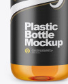 Clear Bottle with Apple Juice Mockup