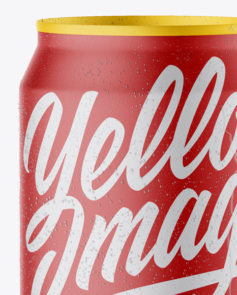 Matte Can with Condensation Mockup