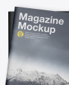 Two Textured A4 Magazines Mockup