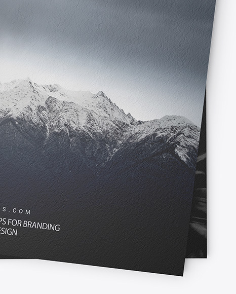 Two Textured A4 Magazines Mockup