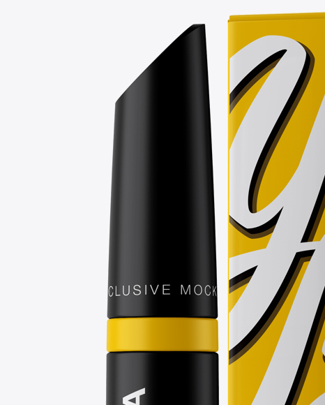 Matte Mascara with Box Mockup