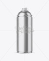 Metallic Spray Can Without Cap Mockup - Front View