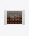 Glossy Square Chocolate Bar Mockup - Front View