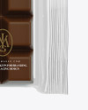 Glossy Square Chocolate Bar Mockup - Front View