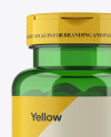 Green Pill Bottle Mockup - Front View