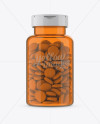 Orange Pill Bottle Mockup - Front View