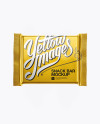 Metallic Square Chocolate Bar Mockup - Front View