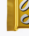 Metallic Square Chocolate Bar Mockup - Front View