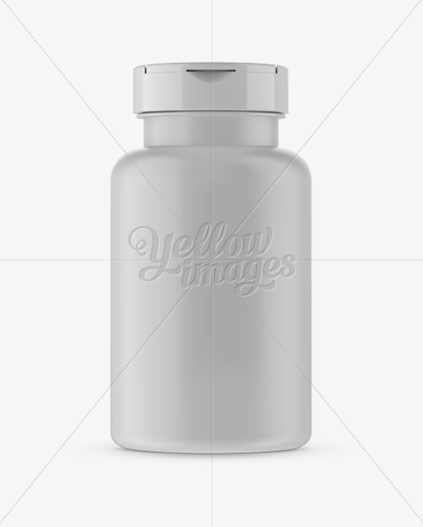 Matte Pill Bottle Mockup - Front View