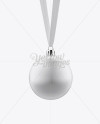 Matte Christmas Ball Mockup - Front View