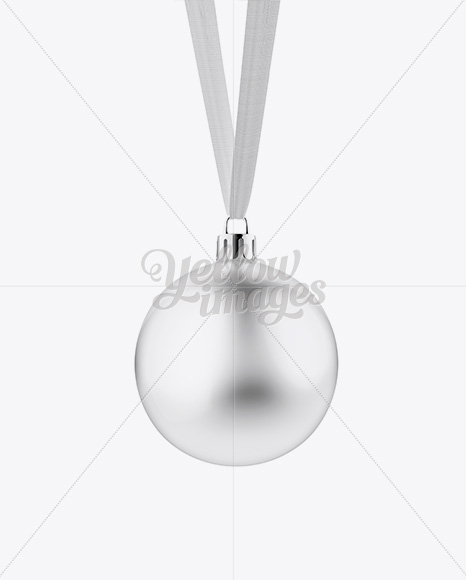 Metallic Christmas Ball Mockup - Front View