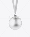 Metallic Christmas Ball Mockup - Front View