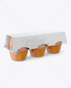 Peach Apple Sauce 6-4 Oz. Cups Mockup - Halfside View