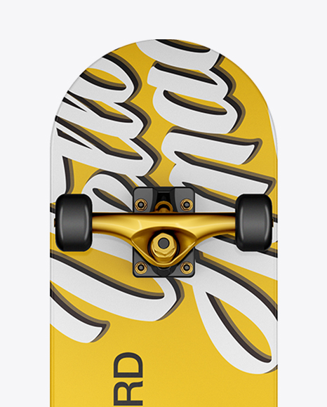 Skateboard Mockup - Back View