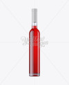 Glass Bottle with Pink Wine Mockup - Front View