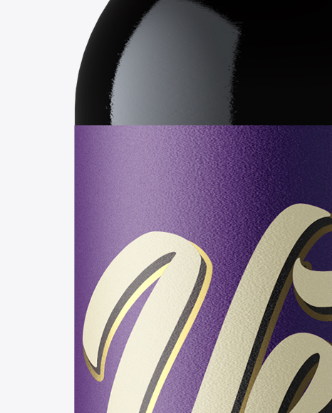 Antique Green Glass Bottle with Red Wine Mockup - Front View Antique Green Glass Bottle with Red Wine Mockup - Front View