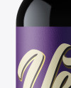 Antique Green Glass Bottle with Red Wine Mockup - Front View Antique Green Glass Bottle with Red Wine Mockup - Front View