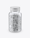 Clear Pill Bottle Mockup (High-Angle Shot)