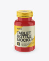 Glossy Pill Bottle Mockup (High-Angle Shot)