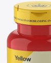 Glossy Pill Bottle Mockup (High-Angle Shot)