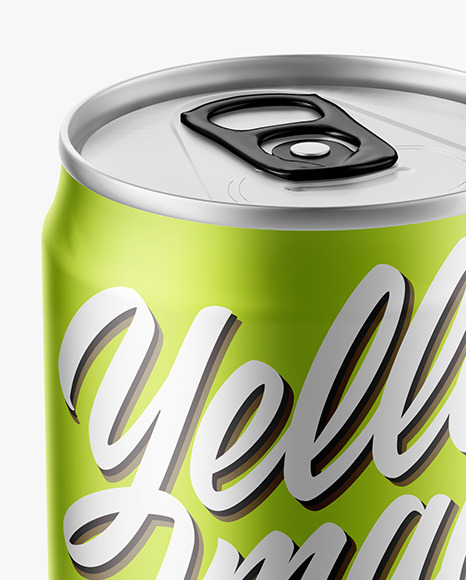 Matte Aluminium Drink Can Mockup