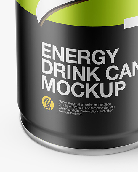 Matte Aluminium Drink Can Mockup