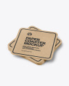 Stack of Kraft Paper Beverage Coasters Mockup