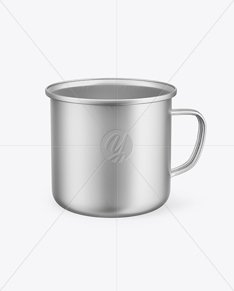 Metallic Enamel Cup Mockup