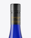 Blue Glass Wine Bottle Mockup