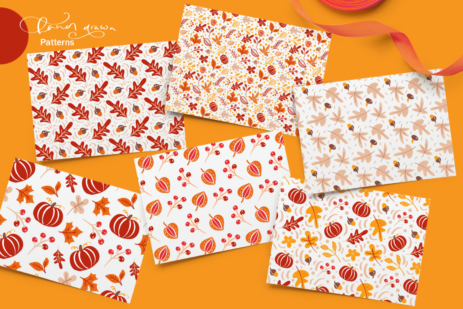 Autumn vector calligraphy & floral elements Autumn vector calligraphy & floral elements