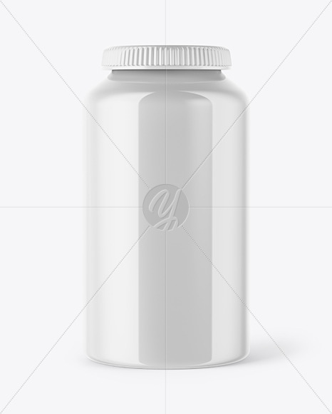 Glossy Plastic Bottle Mockup