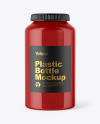 Glossy Plastic Bottle Mockup