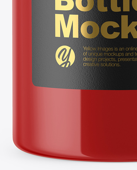 Glossy Plastic Bottle Mockup