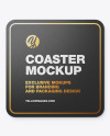 Paper Beverage Coaster Mockup