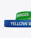 Two Matte Silicone Wristbands Mockup