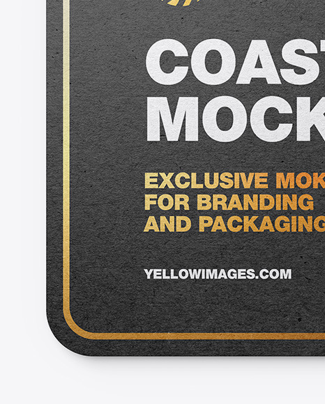 Kraft Beverage Coaster Mockup