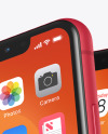 Three iPhones XR Mockup