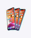 Three iPhones XR Mockup