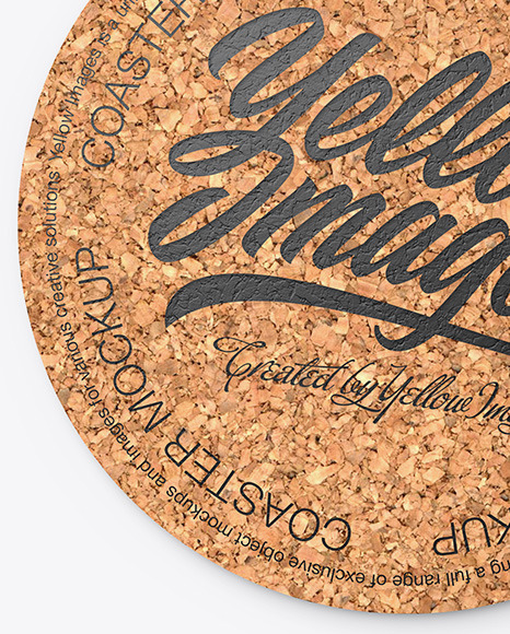 Cork Beverage Coaster Mockup