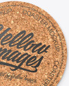 Cork Beverage Coaster Mockup