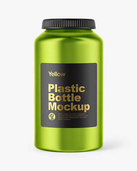 Metallic Bottle Mockup - Capsule mockup