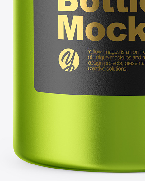 Metallic Bottle Mockup