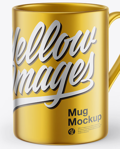 Metallic Coffee Cup Mockup