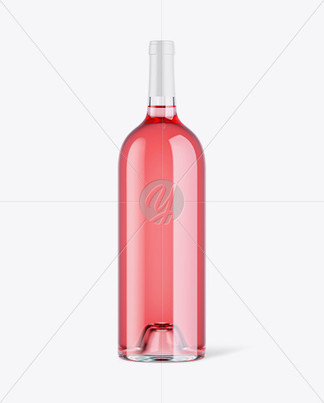 1L Rose Wine Bottle Mockup