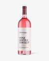 1L Rose Wine Bottle Mockup